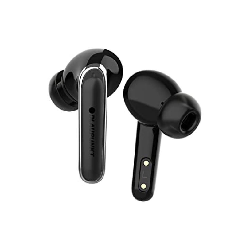 Blaupunkt Btw100 Truly Wireless Bluetooth In Ear Earbuds With Mic, Enc Crispr Tech I Hd Sound I 80Ms Low Latency I 40H Playtimei Turbovolt Charging I Bt Version 5.1 I Intuitive Touch Controls (Black)