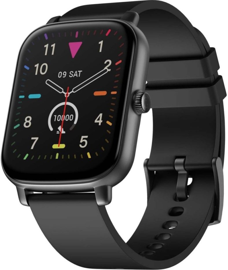 Noise Icon Buzz 1.69″ Display With Bluetooth Calling, Built-In Games, Voice Assistant Smartwatch(Black Strap, Regular)