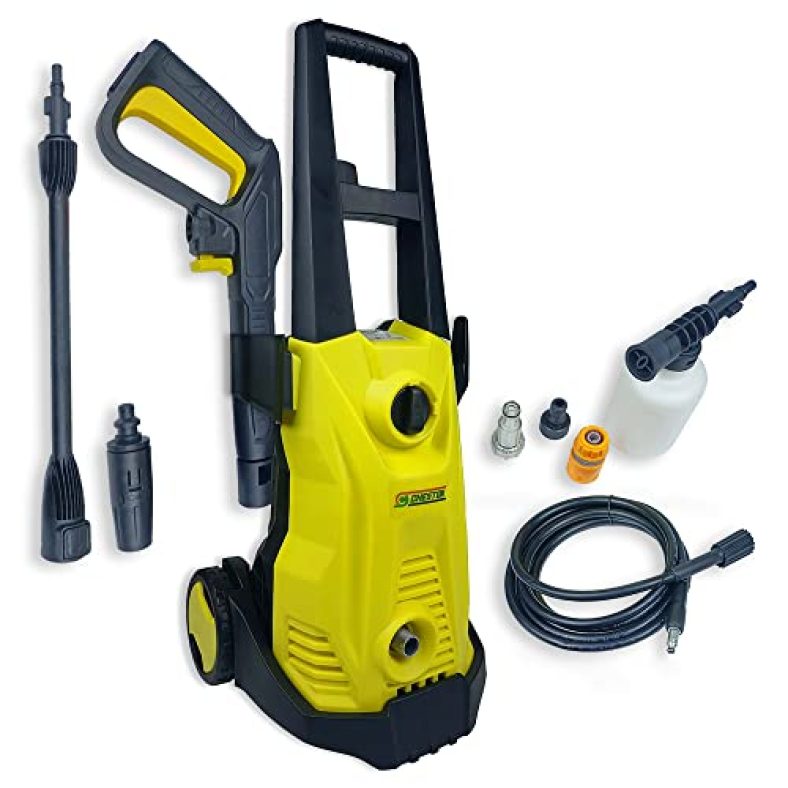 Cheston Car Washer High Pressure Pump | 6 Month Warranty | 1500 Watts, 120Bar/1760Psi And 5.5L/Min Flow, Pressure Washer For Car Washing With All Accessories, Car/Bike Cleaning Supplies, (Yellow & Black)