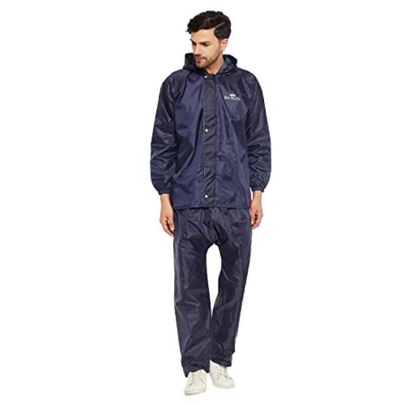 Ben Martin Men’S Waterproof Raincoat Or Rainsuit Set, Includes Top And Bottom, Adjustable Hood, Inner Mobile Pocket, And Storage Bag, Polyester Reversible Double Layer Design Breathability