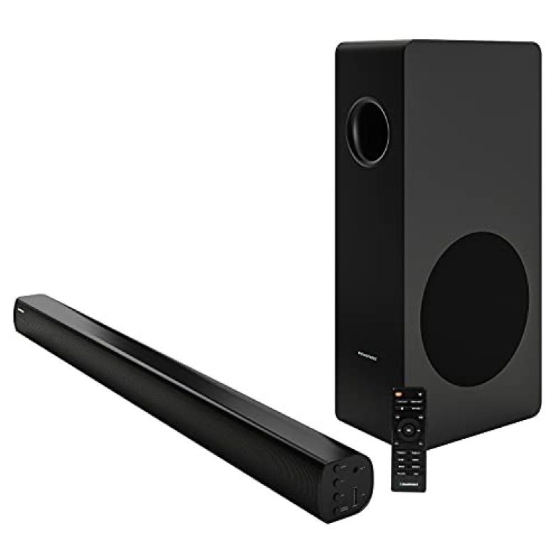 Blaupunkt Germany’S Sbw200 160 Watt 2.1 Soundbar With 8 Inch(20Cm) Subwoofer, Hdmi-Arc, Aux, Bluetooth And Remote Control