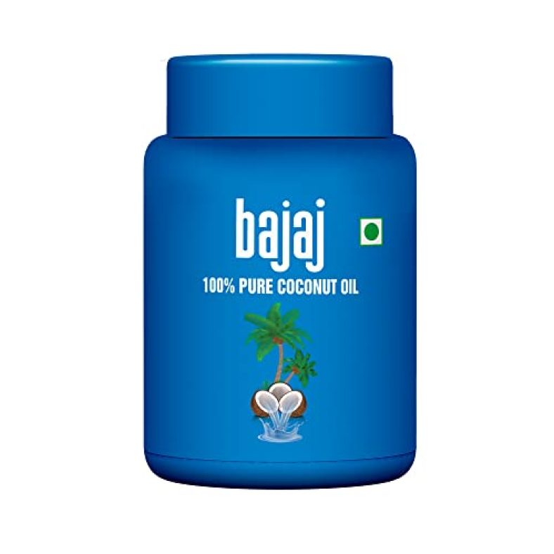 Bajaj 100% Pure Coconut Oil 600Ml Wide Mouth Jar