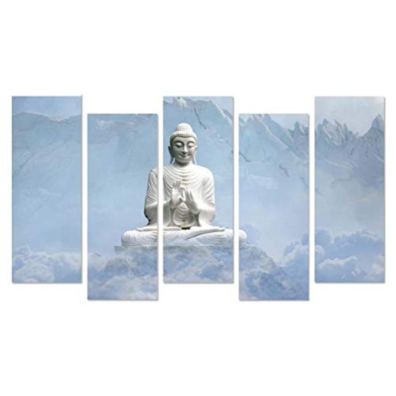 Paper Plane Design Buddha Wall Painting Art For Living Room Bedroom Hotel Office Wall Decor (A)