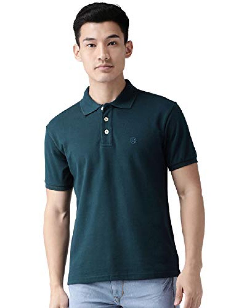 Chkokko Men’S Polo Cotton Regular Fit Half Sleeves T-Shirt Indigoo Size S