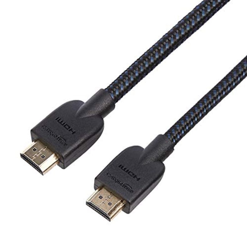 Amazon Basics High-Speed Braided Hdmi Cable – 6 Feet – Supports Ethernet, 3D, 4K And Audio Return – Single Pack (Black)