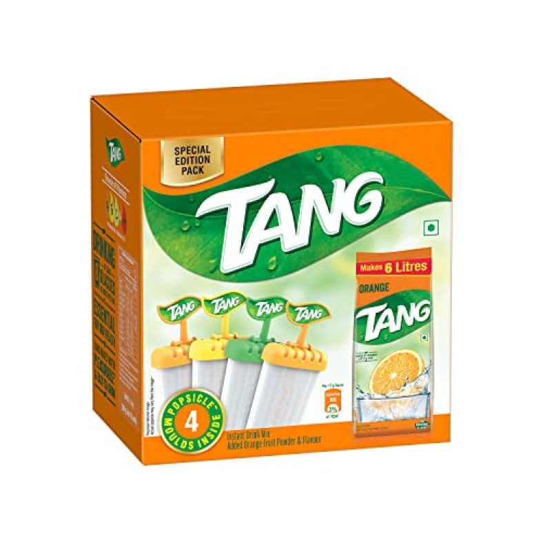 Tang Instant Drink Mix – Orange, 500G – Pack Of 2 With 4 Popsicle Moulds