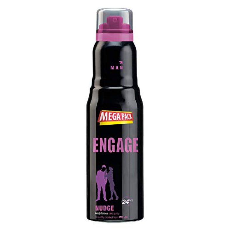 Engage Nudge Deodorant For Men, Spicy And Woody, Skin Friendly, 220Ml