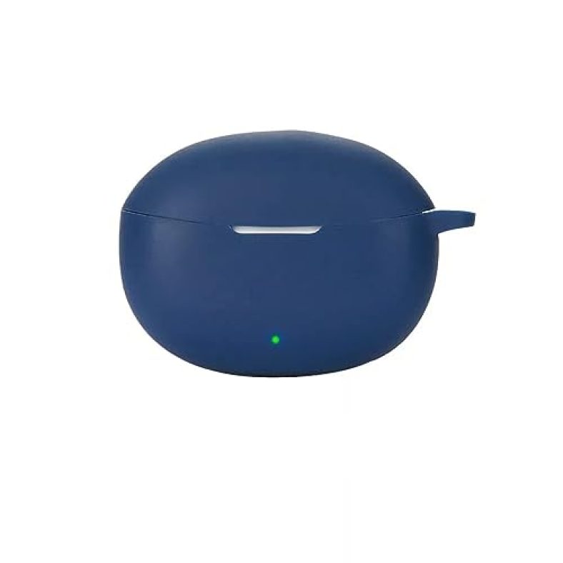 Printme For Realme Buds Air 3 Neo Case Cover Skin, Protective Silicone Case Cover For Realme Air 3 Neo With Keychain (Steel Blue)