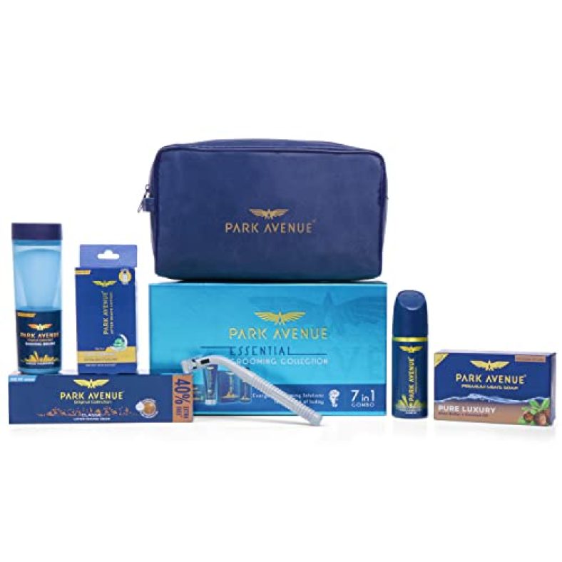 Park Avenue Essential Grooming Collection 7 In 1 Combo Grooming Kit For Men | Gift Set For Men | Gift Hamper For Men