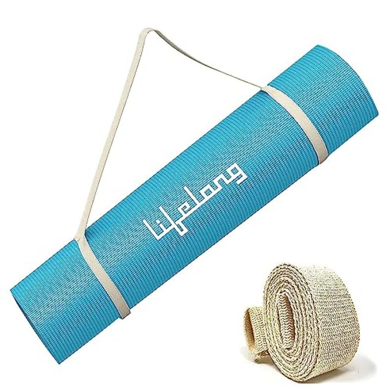 Lifelong Llym93 Yoga Mat For Women & Men Eva Material 4Mm Sea Blue Anti Slip For Gym Workout