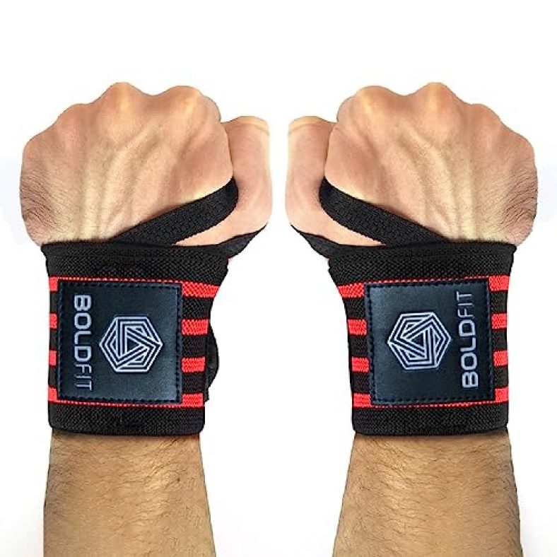 Boldfit Wrist Supporter For Gym Wrist Band For Men Gym Wrist Support For Men Wrist Support For Pain Relief Hand Band For Men Gym Accessories For Men Wrist Wrap For Gym Equipment Wrist Brace Women Red