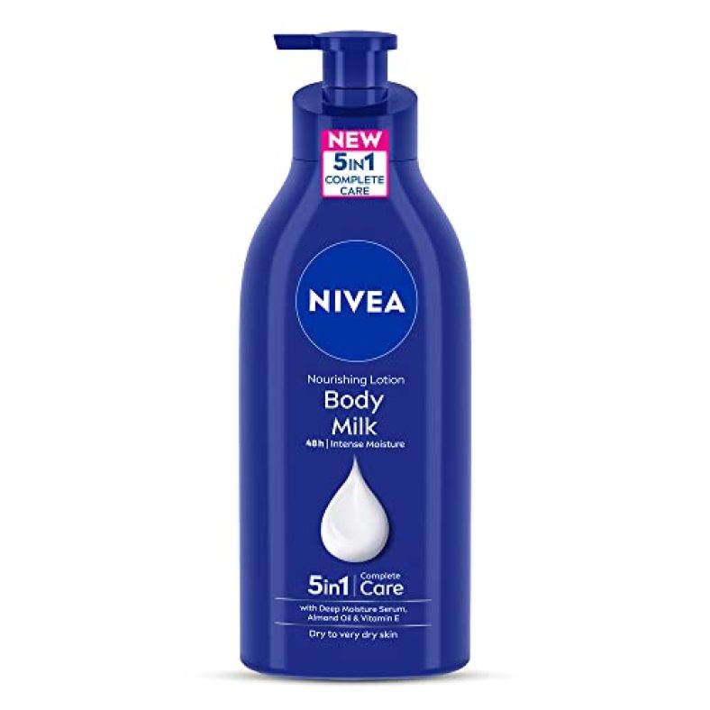 Nivea Body Lotion For Very Dry Skin, Nourishing Body Milk With 2X Almond Oil 48H Moisturization, For Men & Women, 600Ml