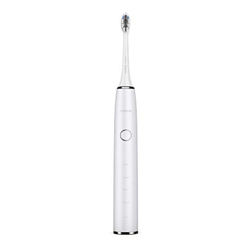 Realme M1 Sonic Toothbrush (White) | Usb Fast Charging | 90 Days Battery Life | Dupont™ 99.99% Antibacterial Bristles For Plaque Removal With 4 Cleaning Modes