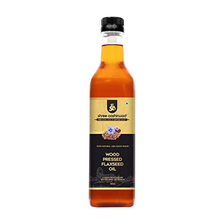 Shree Aashirwad 100% Pure Cold Pressed Flax Seed Oil (Alsi Ka Tel) – 1 Litre