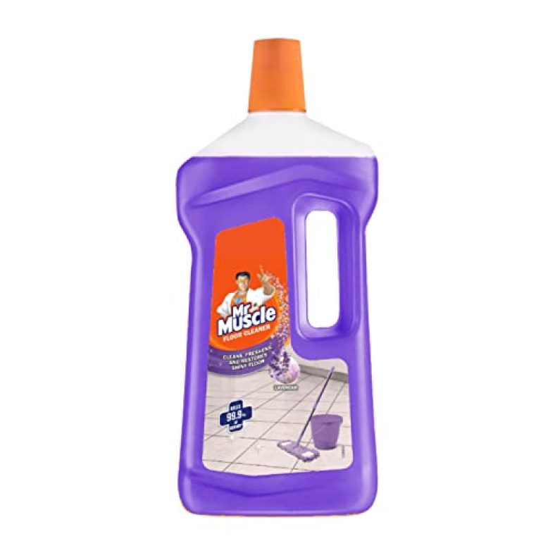 Mr. Muscle Floor Cleaner Liquid, Lavender, 1000Ml | Disinfects And Restores Shiny Floors | Kills 99.9% Germs