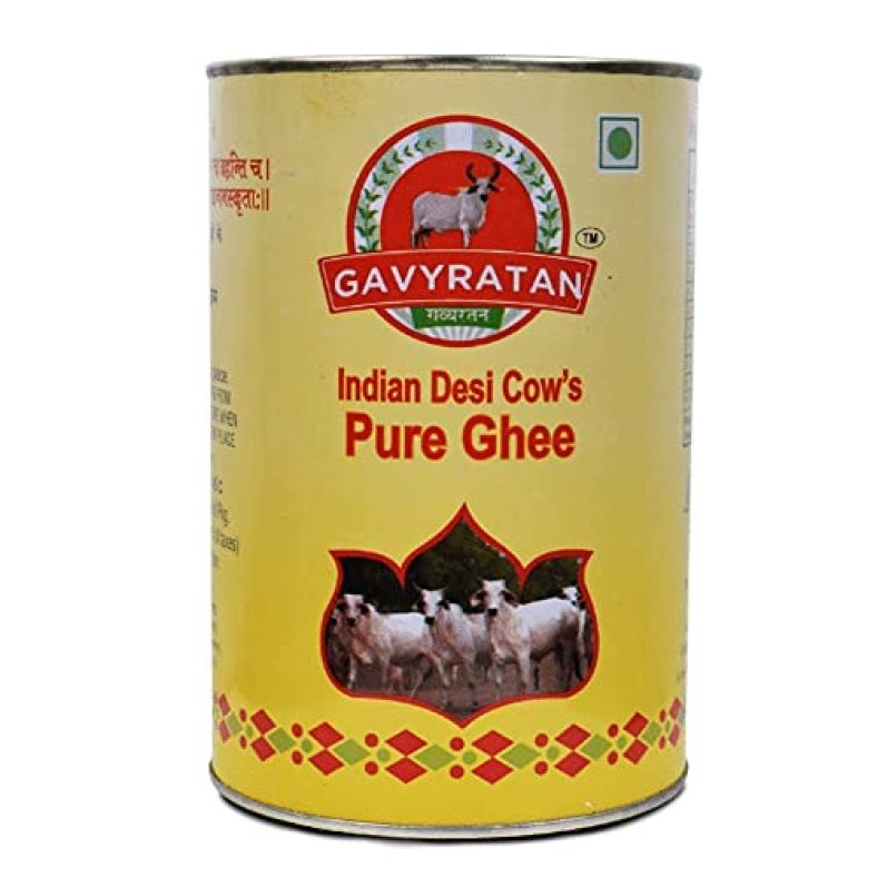Gavyratan Pathmeda A2 Desi Cow Bilona Ghee – Natural Flavour, 1L, Bi-Directionally Churned, Traditional Vedic Process, High Smoke Point, Made By Rural Communities