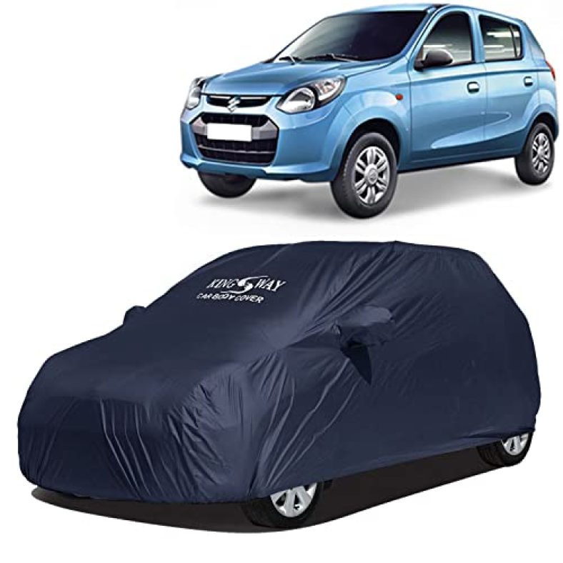 Kingsway 100% Tested Waterproof & Dustproof Car Body Cover With Mirror Pockets Maruti Suzuki Alto 800 2012 Onwards Model, Color : Grey
