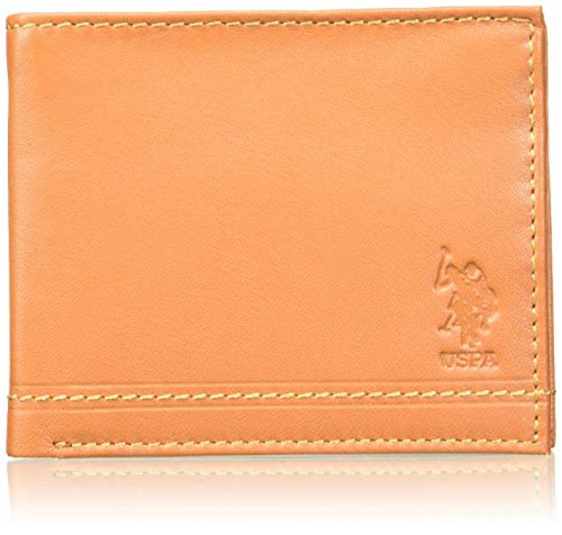 Us Polo Association Tan Leather Men’S Wallet (Usaw0064)