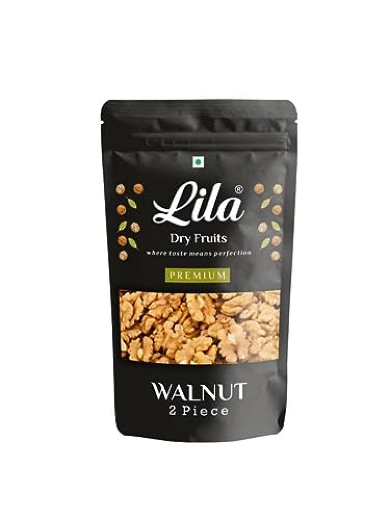 Lila Dry Fruits 100% Natural Raw Walnut Kernels 2 Pcs 500G Value Pack | Premium Akrot Giri | High In Protein & Iron | Low Calorie Nut | Dry Fruit