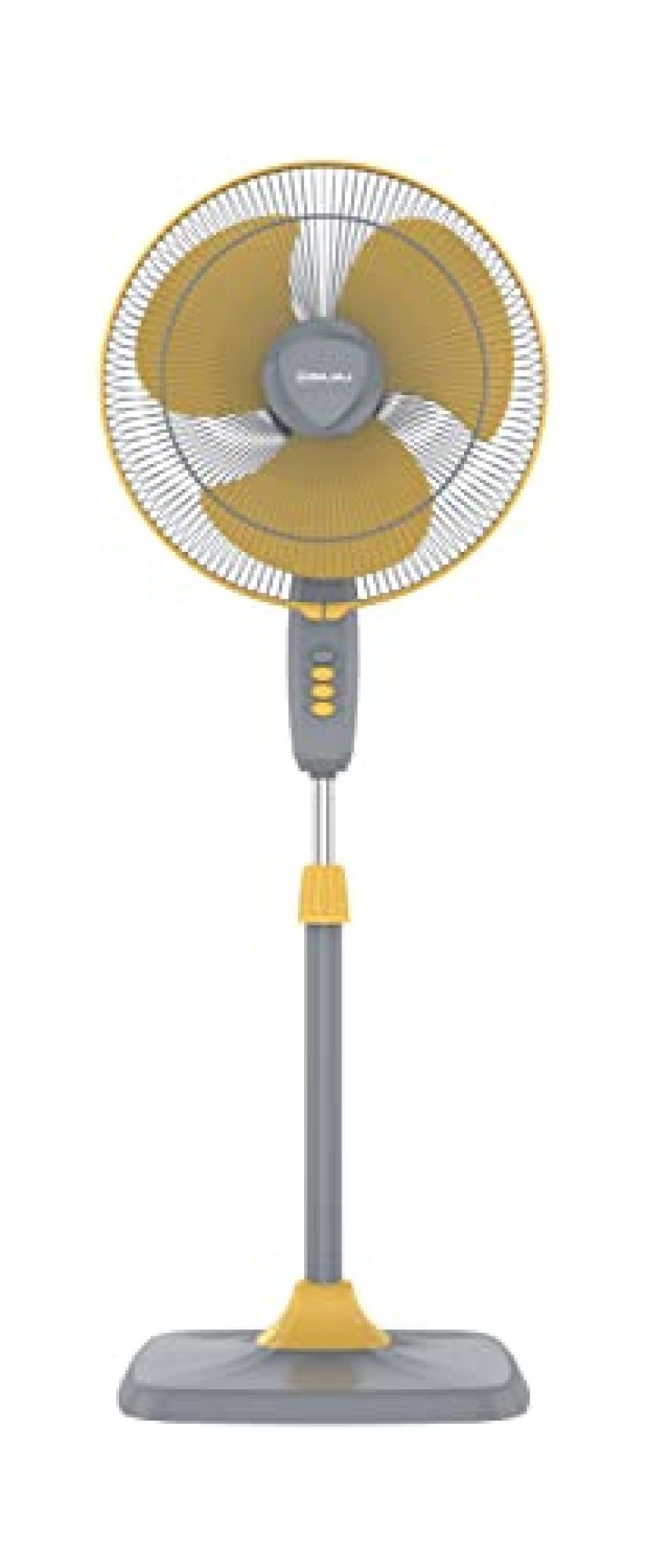 Bajaj Rapido Hs 400Mm Grey&Yellow Pedestal Fan