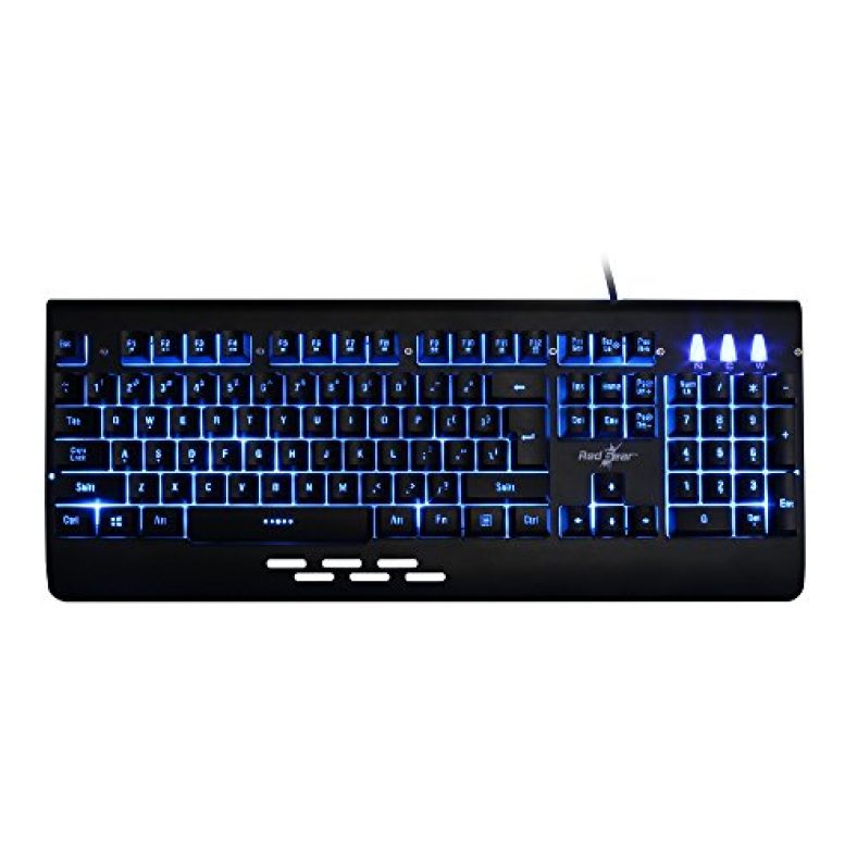 Redgear Blaze Semi-Mechanical Wired Gaming Keyboard With 3 Colour Backlit, Full Aluminium Body & Windows Key Lock For Pc ( Black )