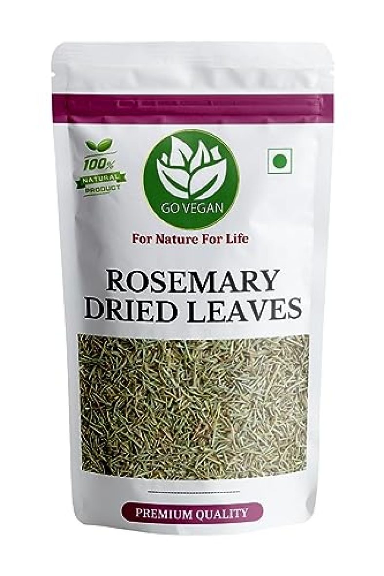 Go Vegan Rosemary Dried Leaf | Rosemary For Foods & Hair 100G +100Gm (Buy 1 Gat 1 Free)
