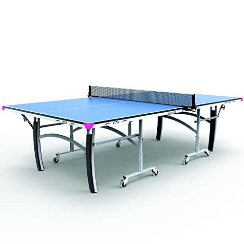 Stag Active Series Table Tennis (T.T) Table| Full Size Professional Table With 7 Minute Quick Easy Setup| Ideal For Both Home&Club – (1 Table Top Cover,2 Tt Rackets,6 Balls,1 Clamp Net)