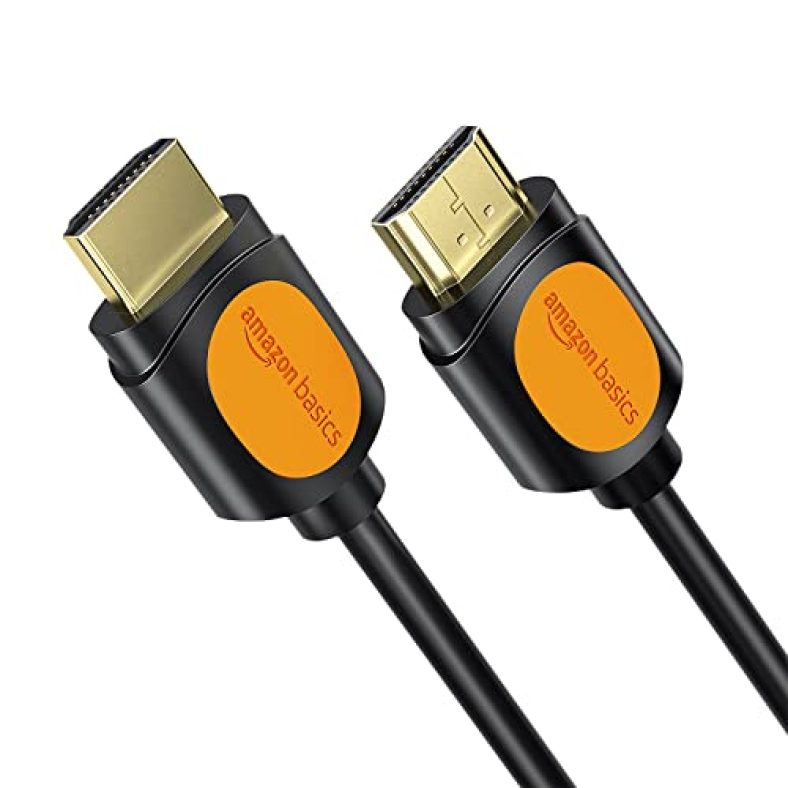 Amazon Basics High Speed Hdmi Cable (Gold-Plated, A Male To A Male) – Supports 4K @60Hz And Audio Return (6 Feet)