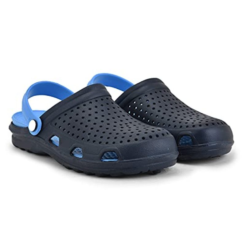 Aqualite Light Weight | Best Fit | Anti Skid | Water Resistant | Cushioned Navy-Sea Blue Clogs | Sandals For Men