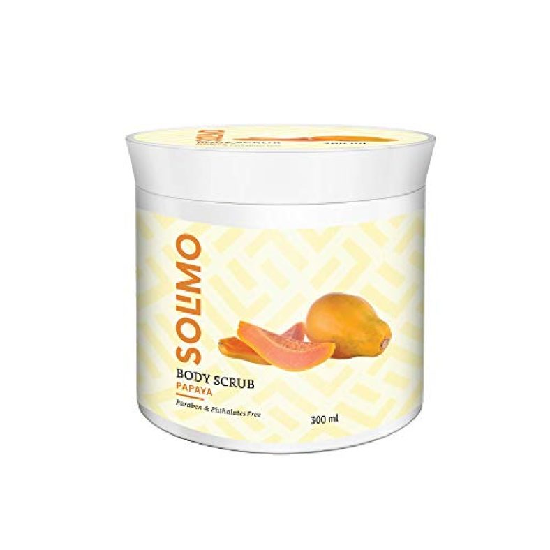 Amazon Brand – Solimo Body Scrub, Papaya, 300Gms