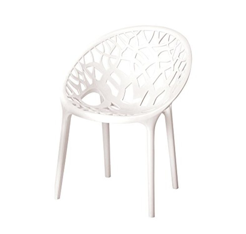 Nilkamal Crystalpp Plastic Mid Back Chair | Chairs For Home| Dining Room| Bedroom| Kitchen| Living Room| Office – Outdoor – Garden | Dust Free |100% Polypropylene Stackable Chairs