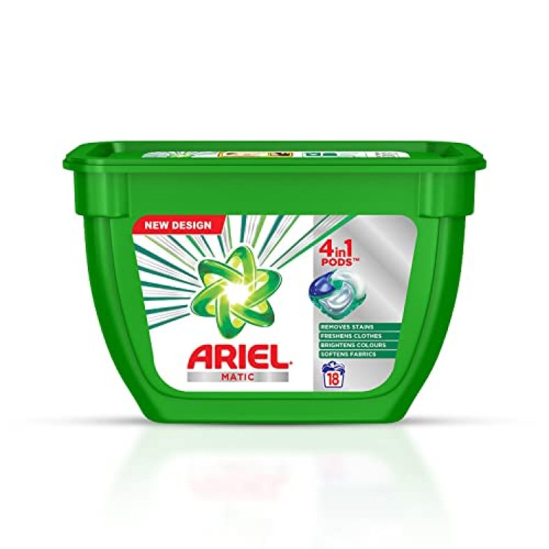 Ariel Matic 4In1 Pods Detergent Pack 18 Ct -For Top & Front Load Washing Machine Only