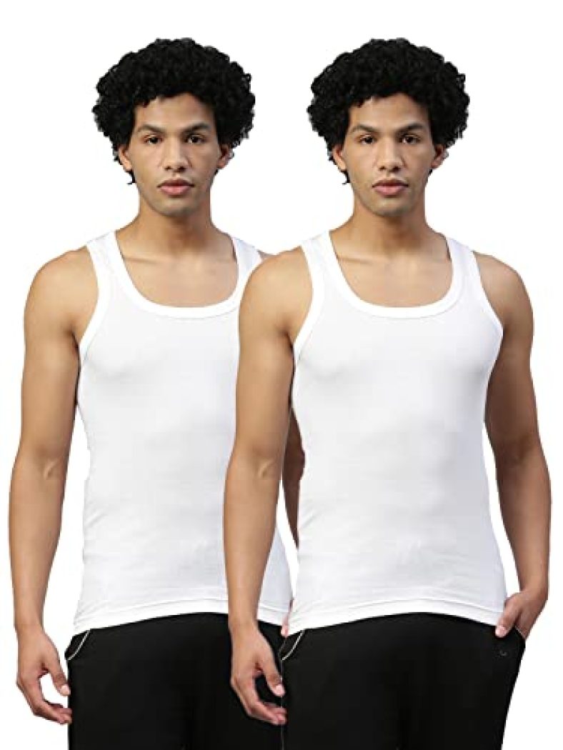 Dixcy Scott Maximus Men’S Solid Regular (Maxv-002-Striker Vest-P2 White Xl)