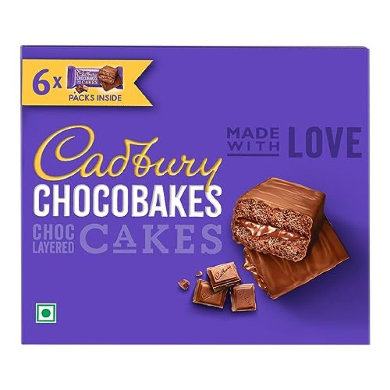 Cadbury Chocobakes Choclayered Cakes, 114 G