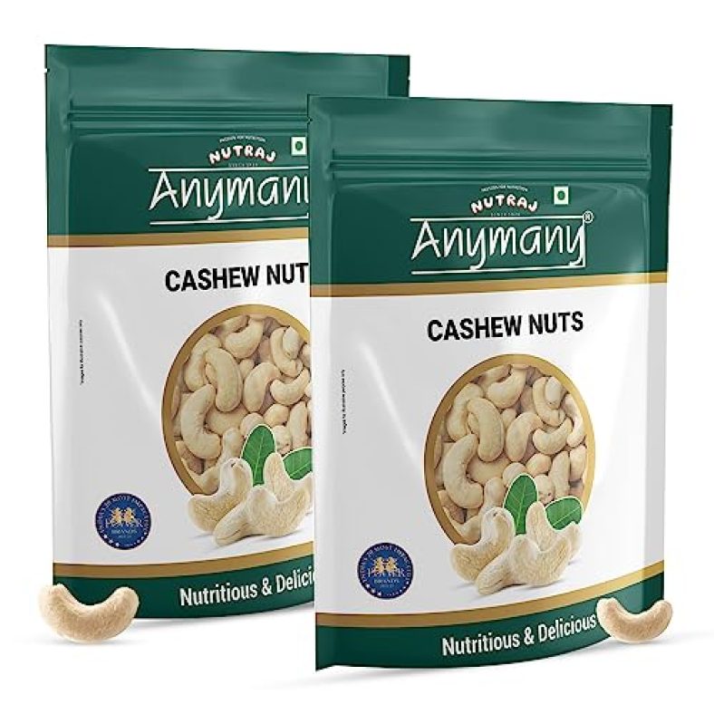 Nutraj Anymany Whole Cashew Nuts W450 800G (2 X 400G) – Raw | Nutritious, Delicious & Crunchy Kaju | Rich In Magnesium, Copper & Phosphorus