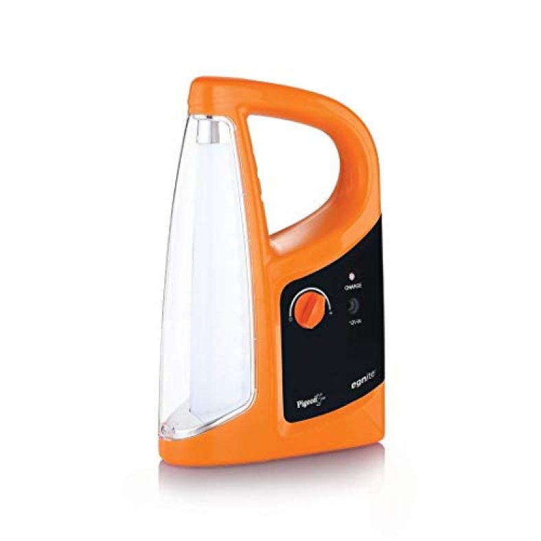 Pigeon By Stovekraft Egnite Emergency Lamp With 1600 Mah Rechargeable Lantern (Orange)
