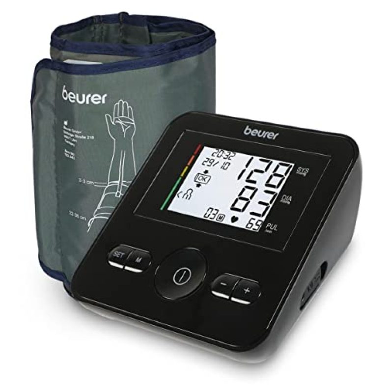 Beurer Bm30 Limited Edition Fully Automatic Blood Pressure Monitor (Black)/Advance Measurement Technology/Large Display/Adjustable Cuff/Risk Indicator