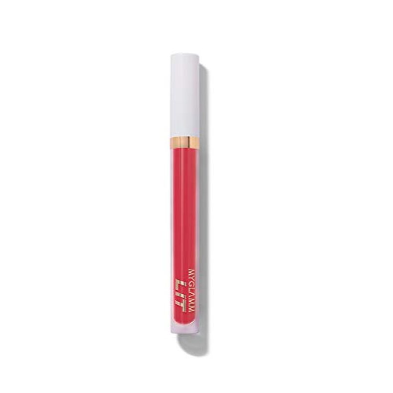 Myglamm Lit Liquid Matte Lipstick-Otp (Tomato Red)-3 Ml | With Moringa Oil | 12Hr Long-Lasting Lipstick | Cruelty-Free Matte Lipstick