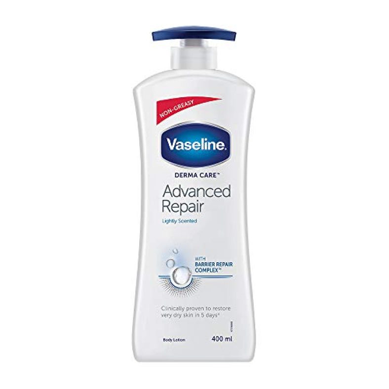 Vaseline Derma Care Advanced Repair Body Lotion, For Sensitive, Dry Skin, Non Greasy, Long Lasting Moisturisation, 400 Ml
