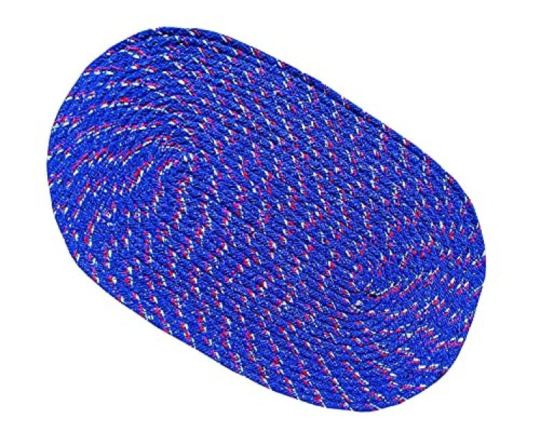 Status Cotton Oval Shape Place Mat For Porch/Kitchen/Bathroom/Laundry Room 30X45 Cm Multi-Color (1)