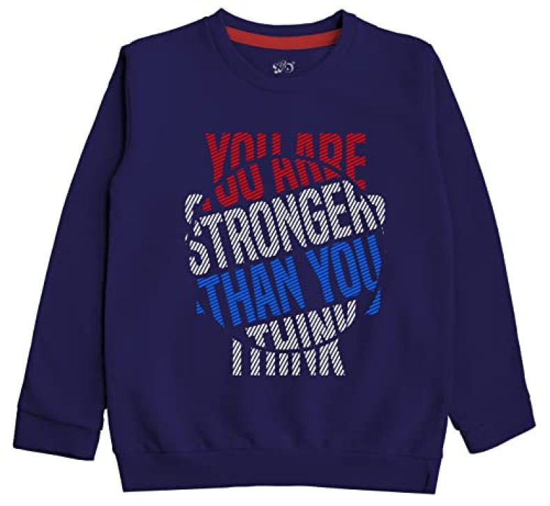 X2O Cotton Printed Sweatshirts For Boys And Girls Ideal For Light Winter(Pack Of 1)(Navy Blue-1)(2-3 Years)