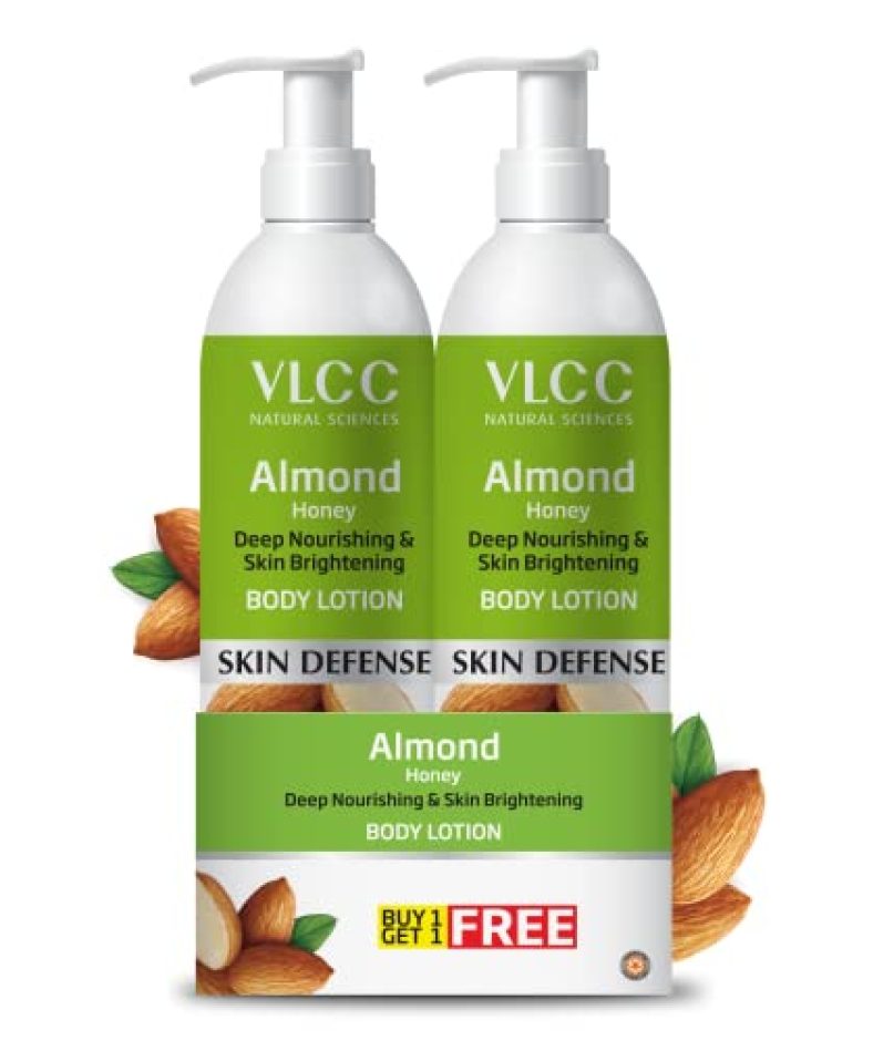 Vlcc Almond Honey Deep Nourishing & Skin Brightening Body Lotion -350Ml+350Ml- Buy One Get One – Deep Nourishment, Glowing & Youthful Skin.