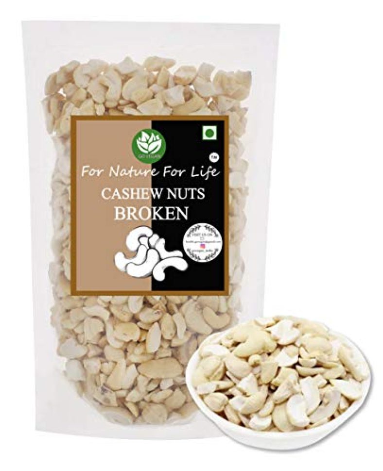 Go Vegan Cashews Nuts Broken 4 Pieces – 1Kg | Kaju Tukadi