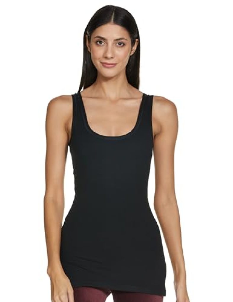 Fruit Of The Loom Women’S Plain/Solid Thermal Top (Ftk02-A1S1_Black_M)