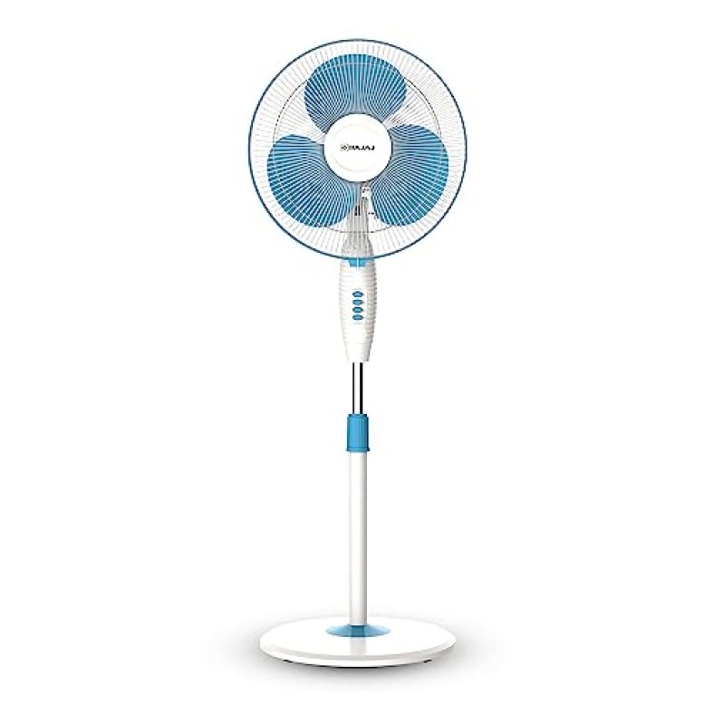 Bajaj Frore Neo 400 Mm Oscillating Pedestal Fan For Home|Aerodynamically Balanced Blades| 100% Coppermotor| Highair Delivery|3-Speed Control| Rust Free|2-Yr Warranty Blue