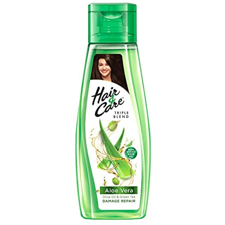 Hair & Care Damage Repair Non-Sticky Hair Oil With Aloe Vera, Olive Oil & Green Tea, 300 Ml