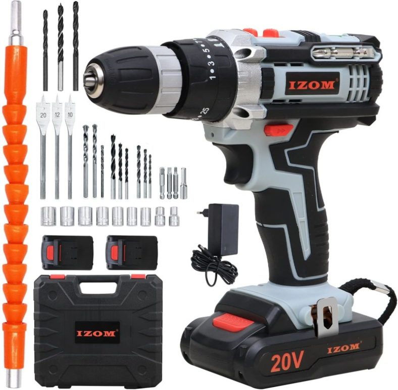 Izom 20V Izom Battery Operated Drill – Iz-Cdk-20V Power & Hand Tool Kit(1 Tools)