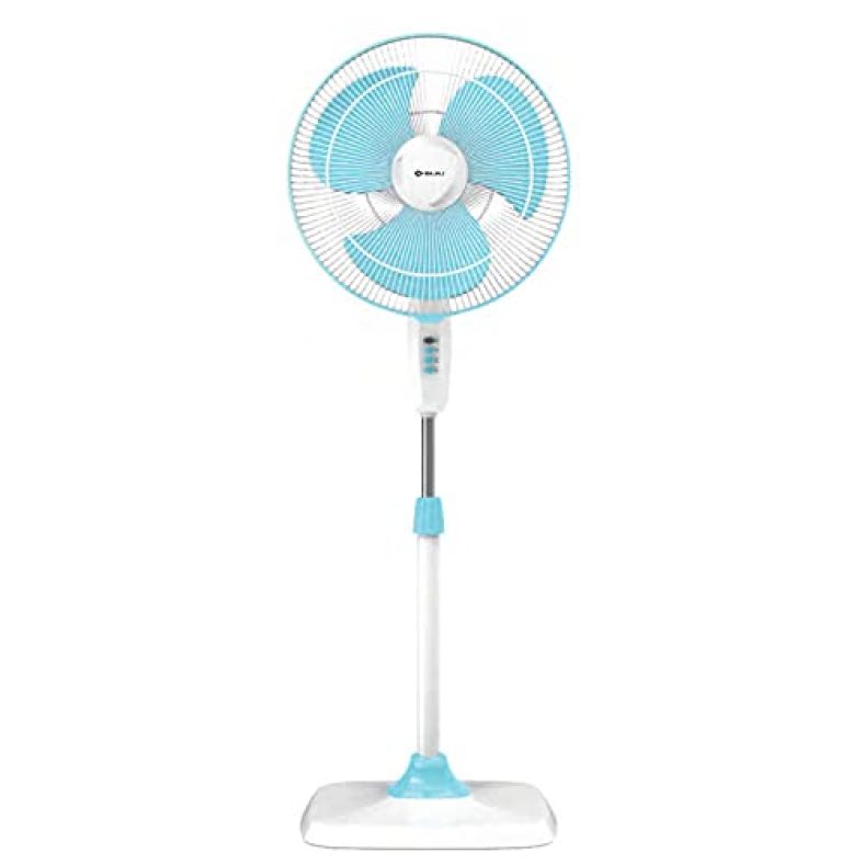 Bajaj Rapido 400 Mm Pedestal Fan, Pearl Blue, With Full Copper Motor And High Speed Operation, Regular