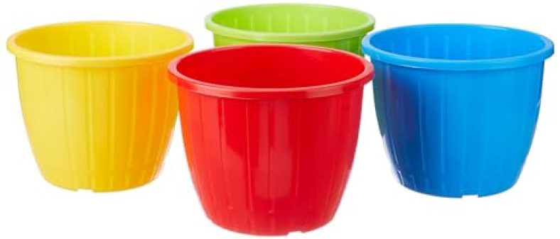Gtb 10 Inch Duro Pot Multicolor Flower Pot – (4)