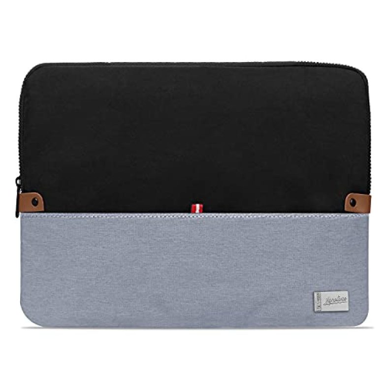 Aircase Signature Series Laptop Bag Sleeve Case Cover Pouch For 15.6-Inch Laptop For Men & Women Neoprene (Black-Grey)
